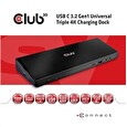 Club3D Dokovací stanice USB 3.2 typ C (5xUSB/USB-C/3xHDMI/2xDP/Ethernet/Audio) s napájecím adaptérem
