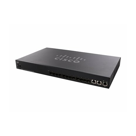 Cisco SX550X-12F - Přepínač - L3 - řízený - 12 x 10 gigabitů SFP+ + 2 x combo 10 Gigabit SFP+ - desktop, Lze montovat do rozvaděče