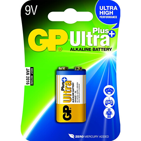 GP alkalická baterie 9V (6LF22) Ultra Plus 1ks blistr