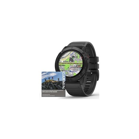 Garmin GPS sportovní hodinky fenix6X PRO Glass, Black/Black Band (MAP/Music)