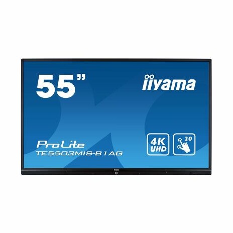 55" iiyama TE5503MIS-B1AG: IPS, 4K, 350cd/m2, 18/7, iiWare, WiFi, 2x Touch Pen, HDMI,VGA, USB