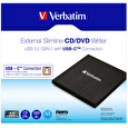 Verbatim externí mechanika DVD-RW Rewriter USB-C, černá