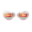 TCL bluetooth sluchátka do uší, BT 5.0, 10-22K, 100 dB, Repro: 6mm, 14 Ohm, bílo-oranžová