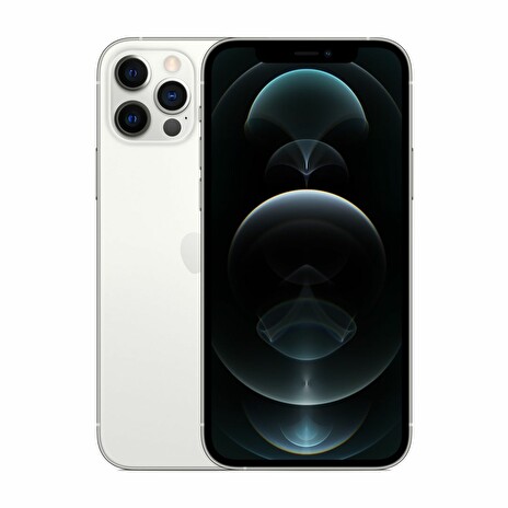 Apple iPhone 12 Pro - Chytrý telefon - dual-SIM - 5G NR - 256 GB - 6.1" - 2532 x 1170 pixelů (460 ppi) - Super Retina XDR Display (12 MP přední kamera) - 3x zadní fotoaparát - stříbrná