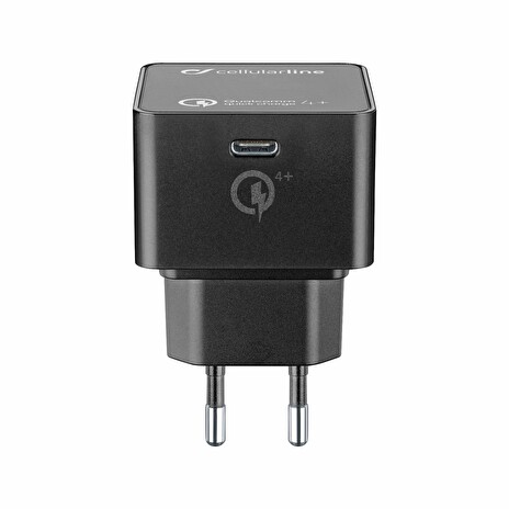 USB-C síťová nabíječka Cellularline Power Delivery (PD), max. 30 W, Qualcomm® Quick Charge™ 4+