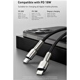 Baseus Cafule Series nabíjecí / datový kabel USB-C na Lightning PD 20W 2m, fialová