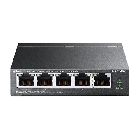 TP-Link TL-SF1005Pv2 5x10/100 (4xPOE) 67W Desktop Steel CCTV Switch