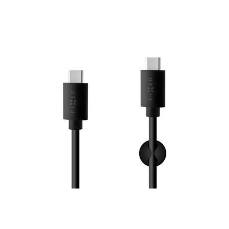 Kabel FIXED USB-C/USB-C, 1m, PD, 60W, černý