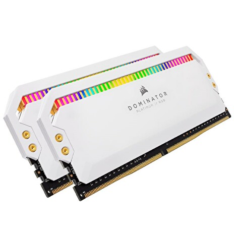 CORSAIR Dominator 16GB, DDR4, DIMM, 3200Mhz, 2x8GB, XMP, RGB, CL16, bílá