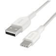Playa by Belkin oplétaný kabel USB-A - USB-C, 1m, bílý