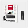 Axagon CRE-S2N, USB-A 3.2 Gen 1 - SUPERSPEED čtečka karet, 2-slot & lun SD/microSD, podpora UHS-I