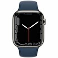 Apple Watch Series 7 Cell, 45mm Graphite/Steel Case/A.Blue SportBand