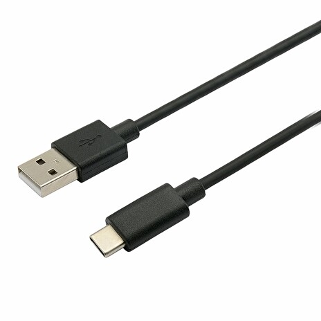 Kabel C-TECH USB 2.0 AM na Type-C kabel (AM/CM), 1m, černý