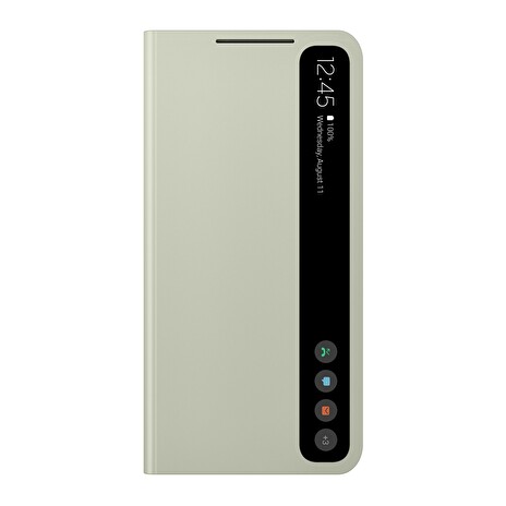 Samsung Flipové pouzdro Clear View S21 FE Olive Green