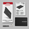 AXAGON RSS-M2B, SATA - M.2 SATA SSD, interní 2.5" ALU box, černý