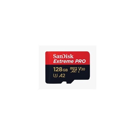 SanDisk micro SDXC karta 128GB Extreme PRO (200 MB/s Class 10, UHS-I U3 V30) + adaptér