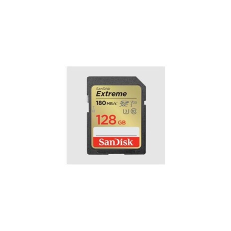SanDisk SDXC karta 128GB Extreme (180 MB/s Class 10, UHS-I U3 V30)