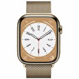 Apple Watch Series 8 GPS + Cellular 45mm Gold Stainless Steel Case with Gold Milanese Loop