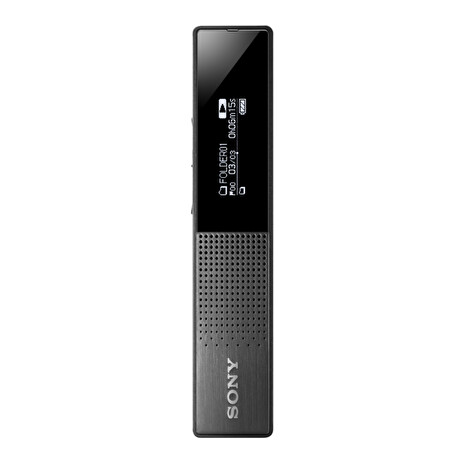 Sony ICD-TX650 - digitální diktafon 16GB, až 15 hodin záznamu, MP3/ WMA/ AAC/ WAV/ MP3, OLED displej, USB