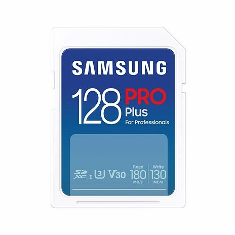 Samsung/SDXC/128GB/180MBps/USB 3.0/USB-A/Class 10/+ Adaptér/Modrá
