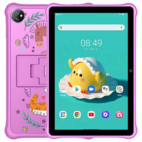 iGET BLACKVIEW TAB GA7 Kids Pink - 10.1" FHD+ IPS/1280x800/Quad-core/3GB+64GB/6 580 mAh/Android 12/USB-C/pouzdro/růžová