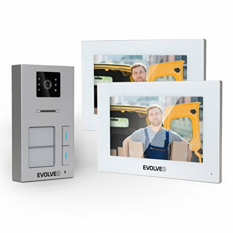 EVOLVEO DoorPhone AP2-2, drátový videotelefon pro dva byty s aplikací