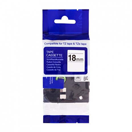 PRINTLINE kompatibilní páska s Brother TZE-545, 18mm, bílý tisk / modrý podklad