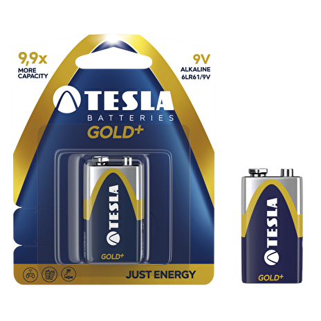 TESLA - baterie 9V GOLD+, 1ks, 6LR61