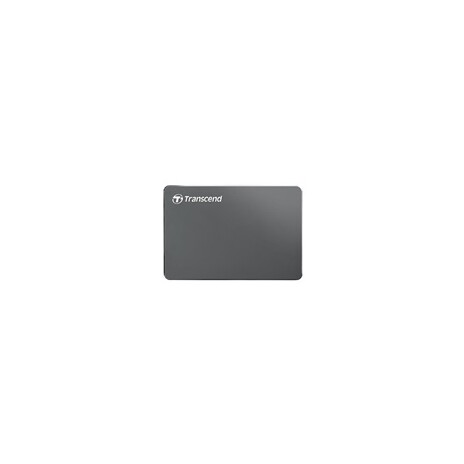 TRANSCEND 2TB StoreJet 25C3, 2.5", USB 3.0, Stylový externí hard disk, ultra-tenký, ocelově šedý