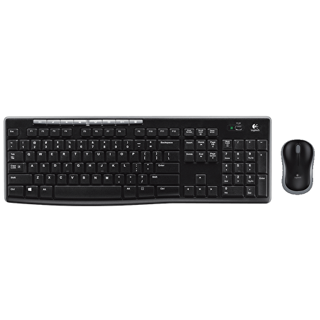 LOGITECH set MK270/ Bezdrátová klávesnice + myš/ 2.4GHz/ USB přijímač/ CZ/ černý