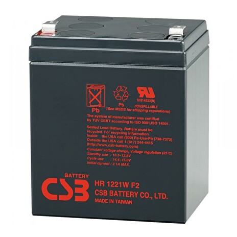 CSB 12V 5,1Ah olověný akumulátor HighRate F2