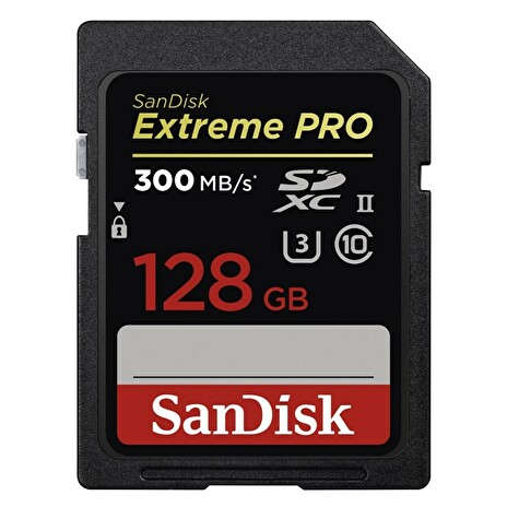 SDXC 128GB paměťová karta Class 10 Extreme Pro UHS-II (300 MB/s) SanDisk - 173375
