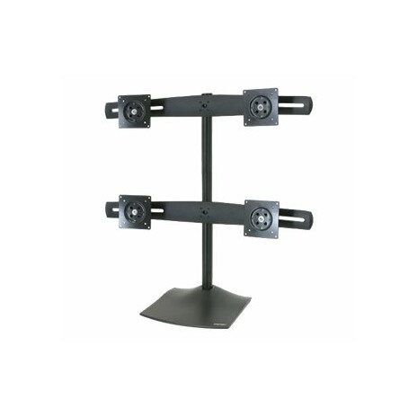 Ergotron DS100 Quad-Monitor Desk Stand - Stojan pro čtyři ploché panely - hliník, ocel - černá - velikost obrazovky: až 24"