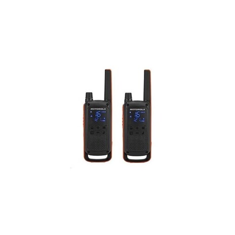 Motorola vysílačka TLKR T82 (2 ks, dosah až 10 km), IPx2, černo/oranžová