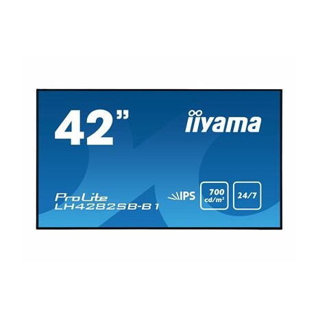 Iiyama ProLite LH4282SB-B1 - 42" Třída (41.9" zobrazitelný) LED displej - digitální podpis - 1080p (Full HD) 1920 x 1080 - černá