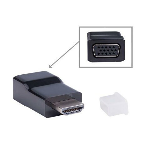 Natec Extreme Media adaptér HDMI-A(M) -> VGA (F), blister