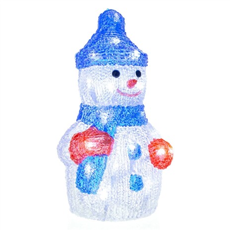 Vánoční dekorace sněhulák akr. 30LED CW TM RETLUX RXL254