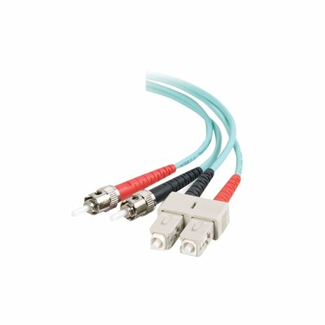 C2G SC-ST 10Gb 50/125 OM3 Duplex Multimode PVC Fiber Optic Cable (LSZH) - Síťový kabel - ST několik režimů (M) do SC několik režimů (M) - 7 m - optické vlákno - 50 / 125 mikron - OM3 - neobsahuje halogen - vodě - barva