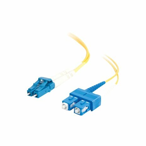 C2G LC-SC 9/125 OS1 Duplex Singlemode PVC Fiber Optic Cable (LSZH) - Patch kabel - jednoduchý režim SC (M) do jednoduchý režim LC (M) - 15 m - optické vlákno - duplex - 9 / 125 mikron - OS1 - neobsahuje halogen - žlutá