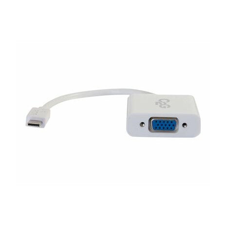 C2G USB 3.1 USB-C To VGA Video Adapter - Externí video adaptér - USB 3.1 - D-Sub - bílá