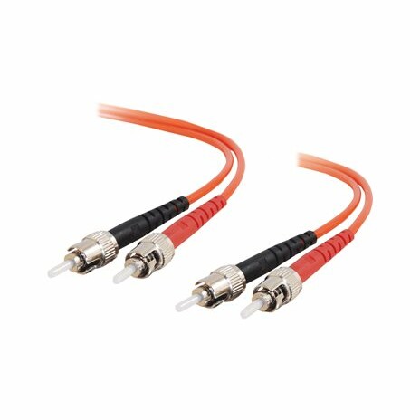 C2G Low-Smoke Zero-Halogen - Patch kabel - ST několik režimů (M) do ST několik režimů (M) - 2 m - optické vlákno - 62,5 / 125 mikron - oranžová