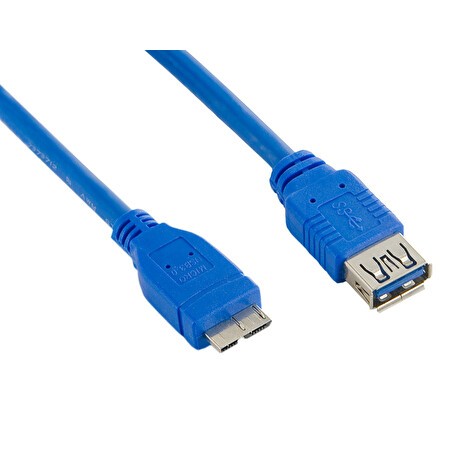 4World Kabel USB 3.0 AF- Micro BM 3.0m| modrý