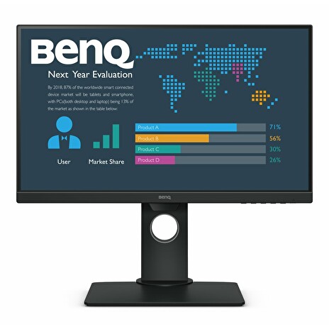 BENQ 24" LED BL2480T/ 1920x1080/ IPS panel/ 12M:1/ 5ms/ DP/ HDMI/ Pivot/ repro/ černý