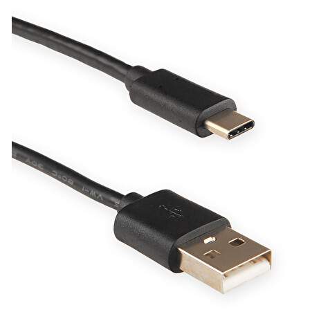 4World Kabel USB 2.0 , AM / B Micro USB-C přenos dat/nabíjení 0.3m černý