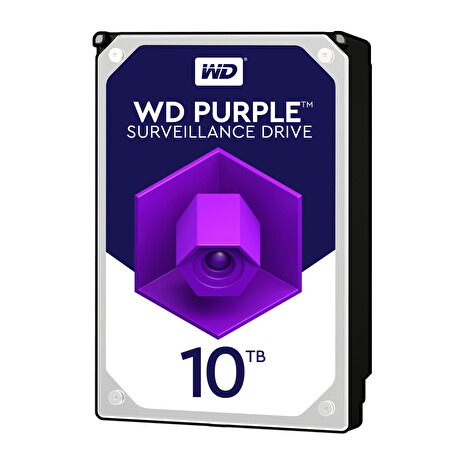 WD Purple Surveillance Hard Drive WD101PURZ - Pevný disk - 10 TB - interní - 3.5" - SATA 6Gb/s - 7200 ot/min. - vyrovnávací paměť: 256 MB